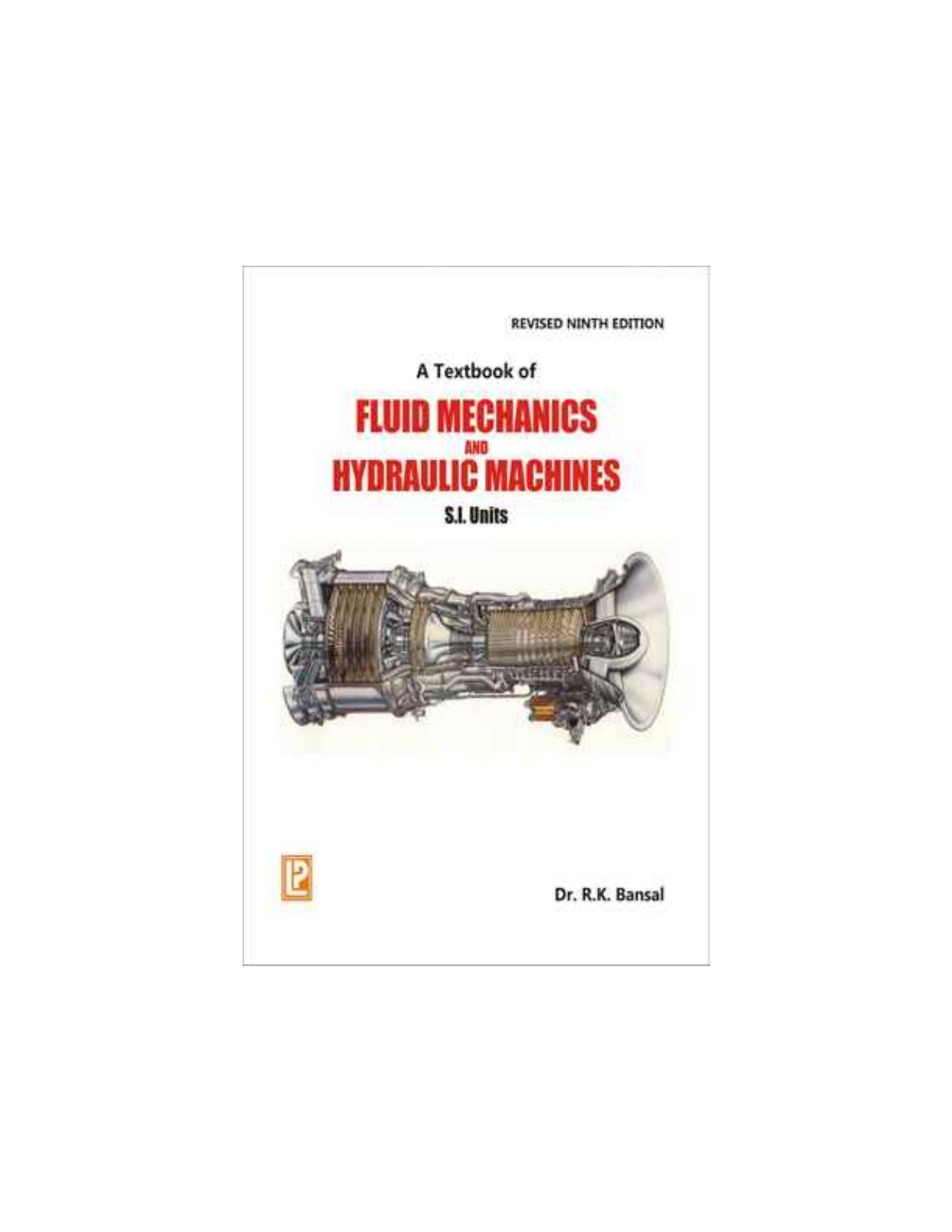A Textbook of Fluid Mechanics and Hydraulic Machines