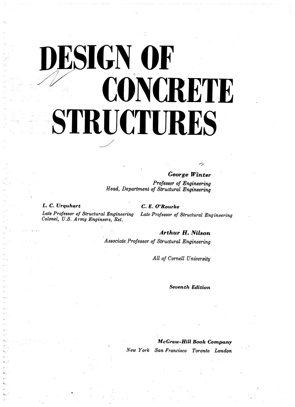 Design of Concrete Structures (7th Ed)